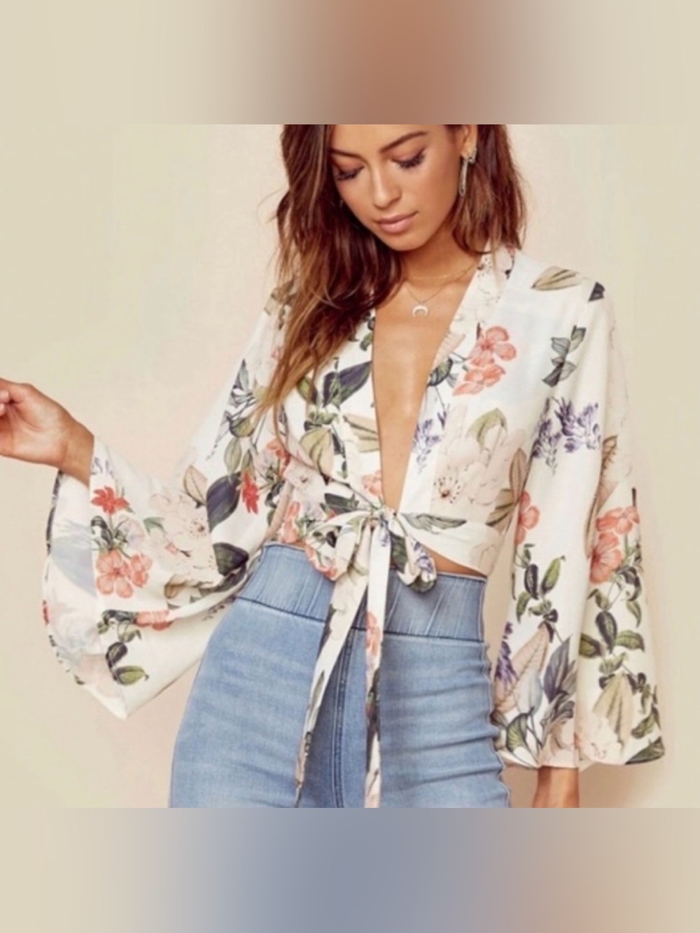 Show Me Your Mumu Jordyn Tie Top Enchanted Forest